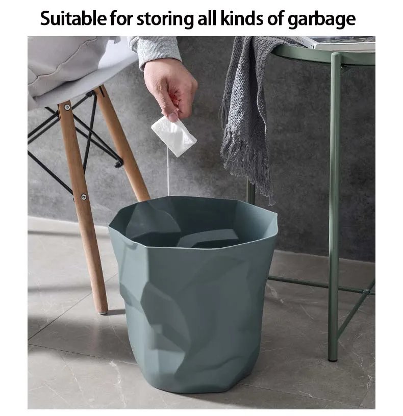 Creative Irregular Trash Can Bathroom Waste Garbage Bin Household Toilet Bin Home Rubbish Can for Kitchen Bathroom Garbage