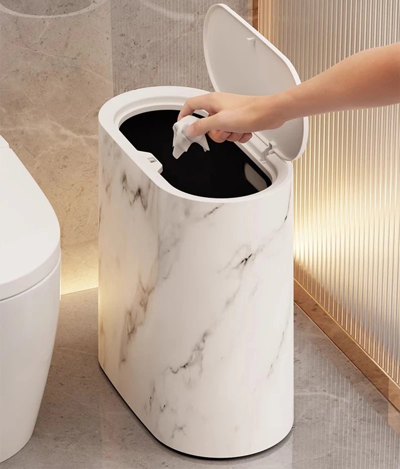 Sandwich Trash Can Lightweight Bathroom Toilet With Lid Trash Bin Multi-Purpose Hotel Kitchen Living Room Separate Trash Bin Sandwich Trash Can Lightweight Bathroom Toilet With Lid Trash Bin Multi-Purpose Hotel Kitchen Living Room Separate Trash Bin