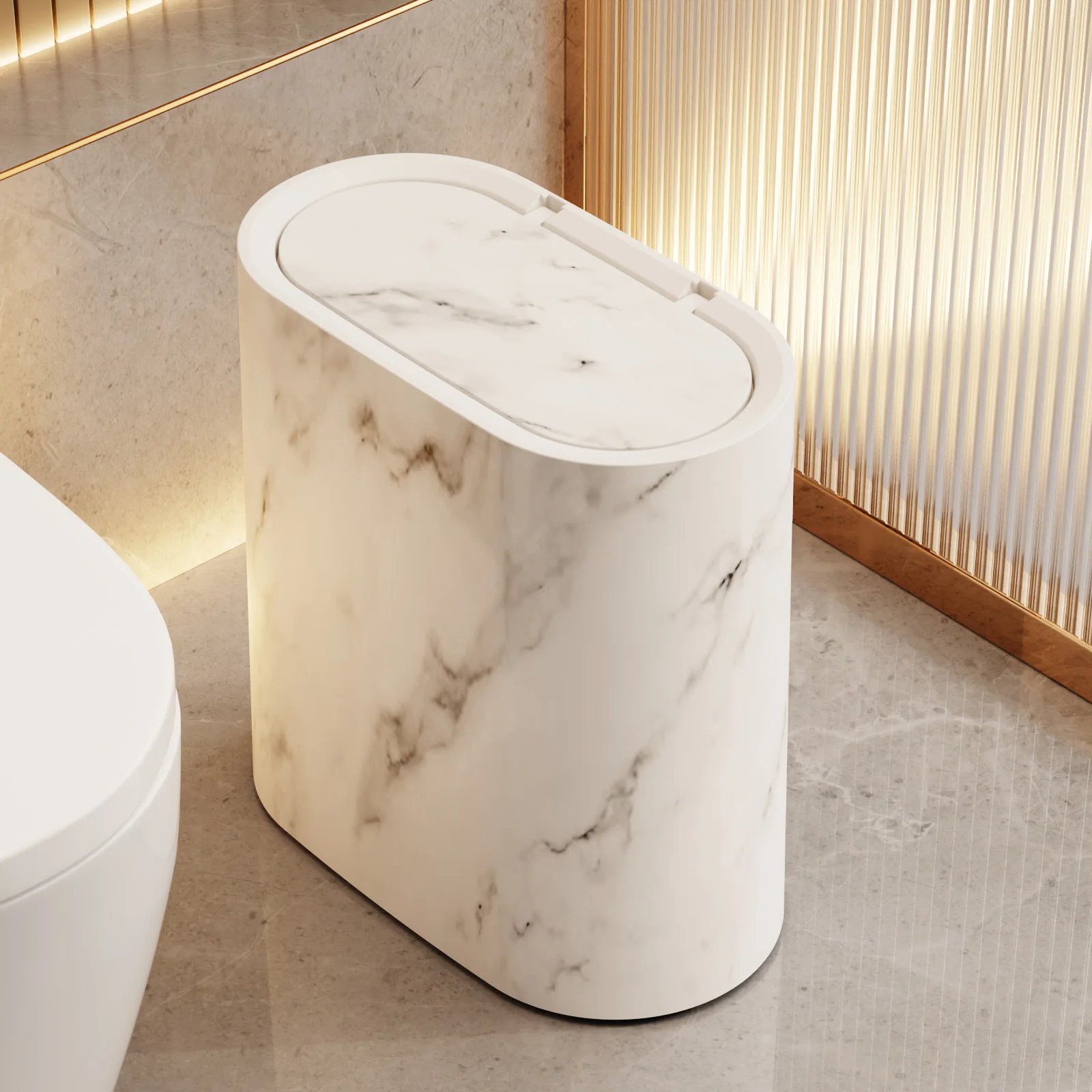 Sandwich Trash Can Lightweight Bathroom Toilet With Lid Trash Bin Multi-Purpose Hotel Kitchen Living Room Separate Trash Bin Sandwich Trash Can Lightweight Bathroom Toilet With Lid Trash Bin Multi-Purpose Hotel Kitchen Living Room Separate Trash Bin