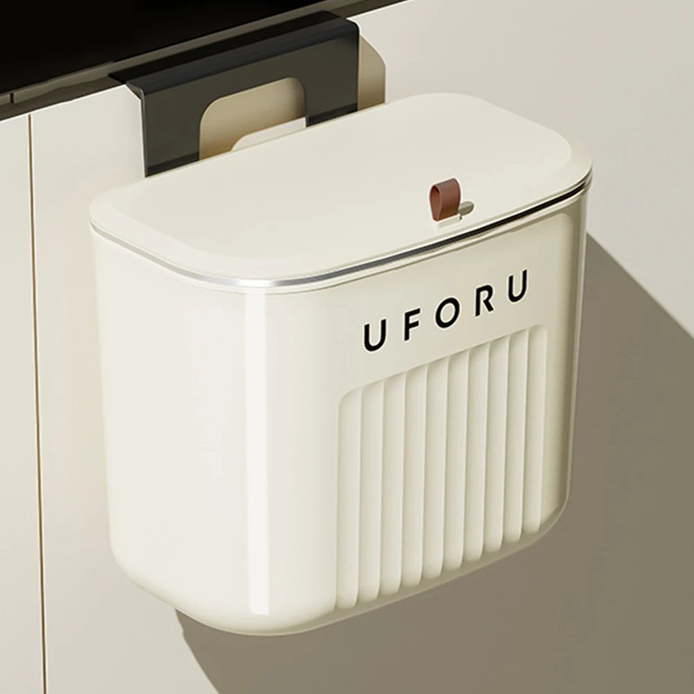 Kitchen Compost Bin Hanging Trash Can Wall Mounted Trash Can With Lid Hanging Small Trash Bins for Cabinet RV Bedroom Camping