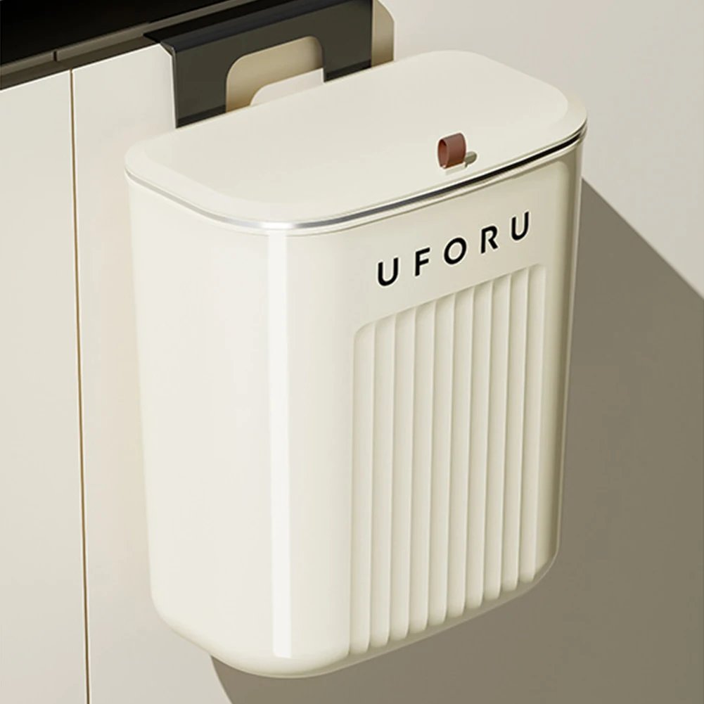 Kitchen Compost Bin Hanging Trash Can Wall Mounted Trash Can With Lid Hanging Small Trash Bins for Cabinet RV Bedroom Camping