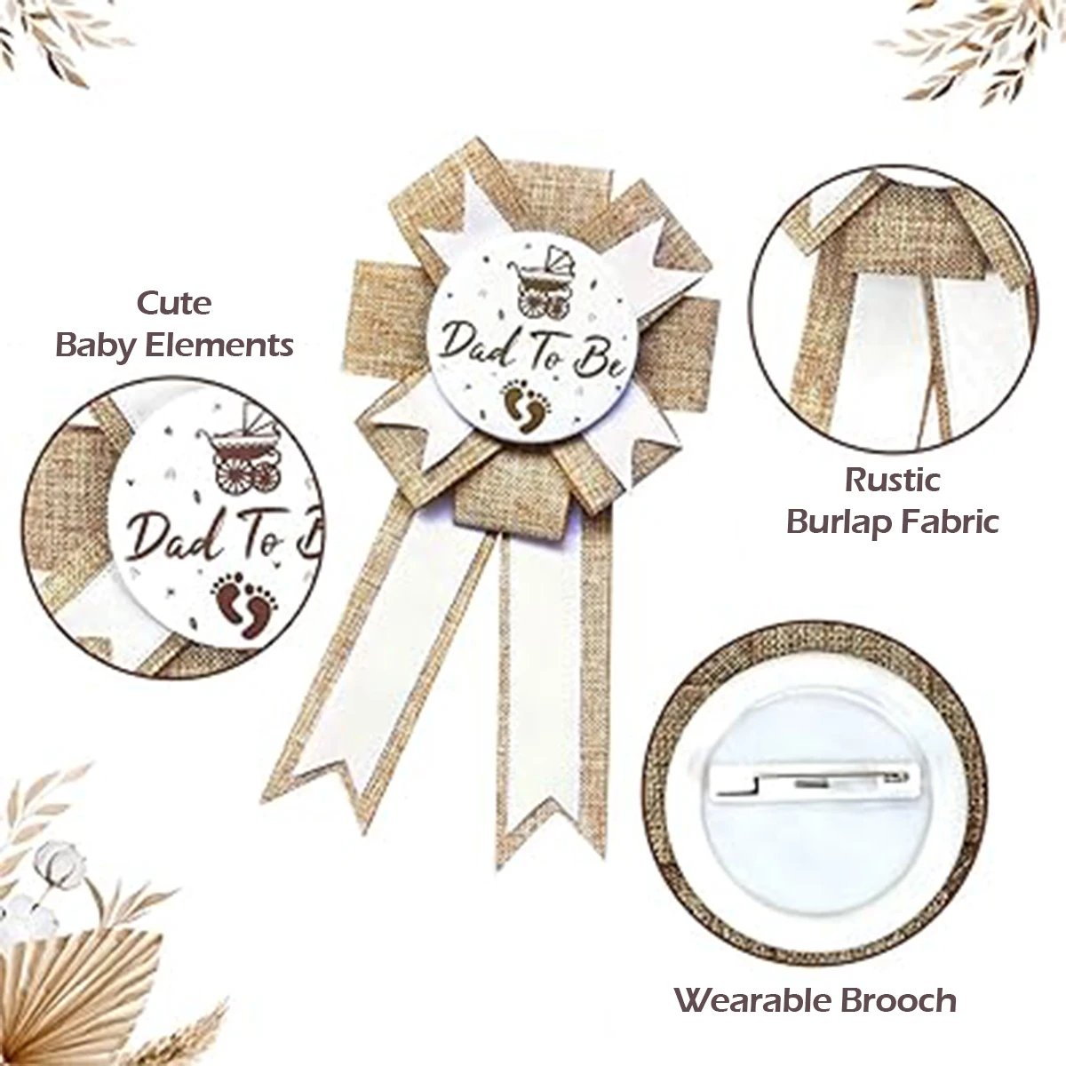 Welcome baby party, tin chest flower shoulder strap, silk strap, satin strap set, mom/dad to be, linen shoulder strap set