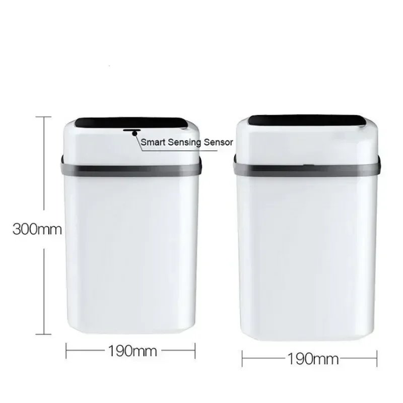 Hot Kitchen Trash Bin 13L Bathroom Touch Trash Can in The Toilet Smart Garbage Bucket Waste Bins Dustbin Smart Trash Can Kitchen