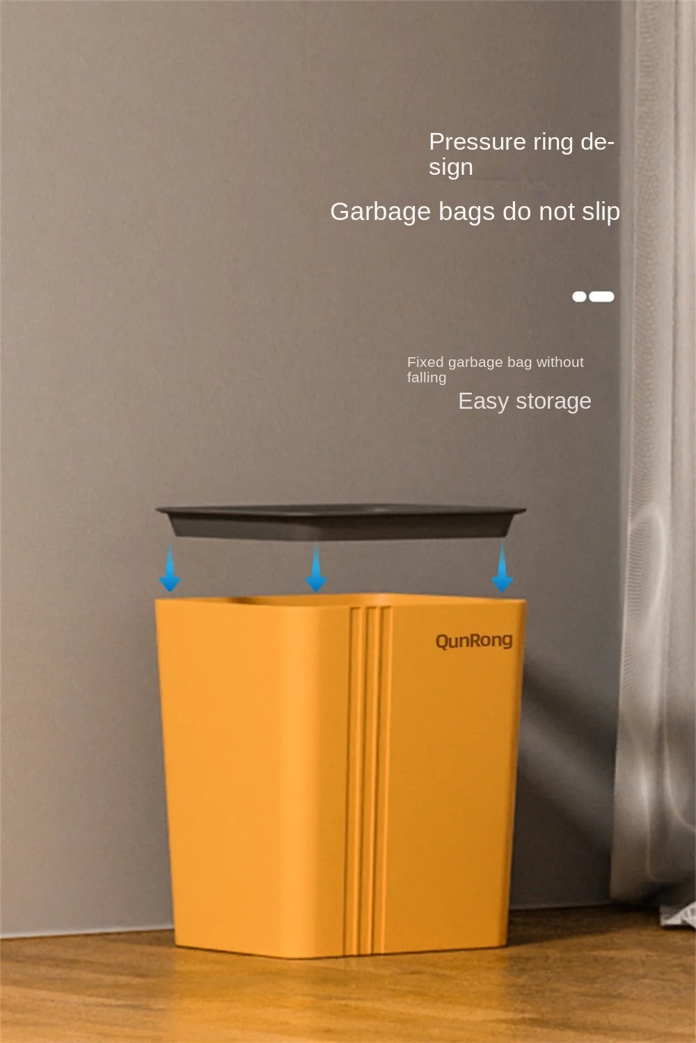 1/2PCS Kitchen Bathroom Toilet Trash Can Simple 8l/12l/16l Garbage Basket Narrow Seam Sensor Bin Large Capacity Trash Bin