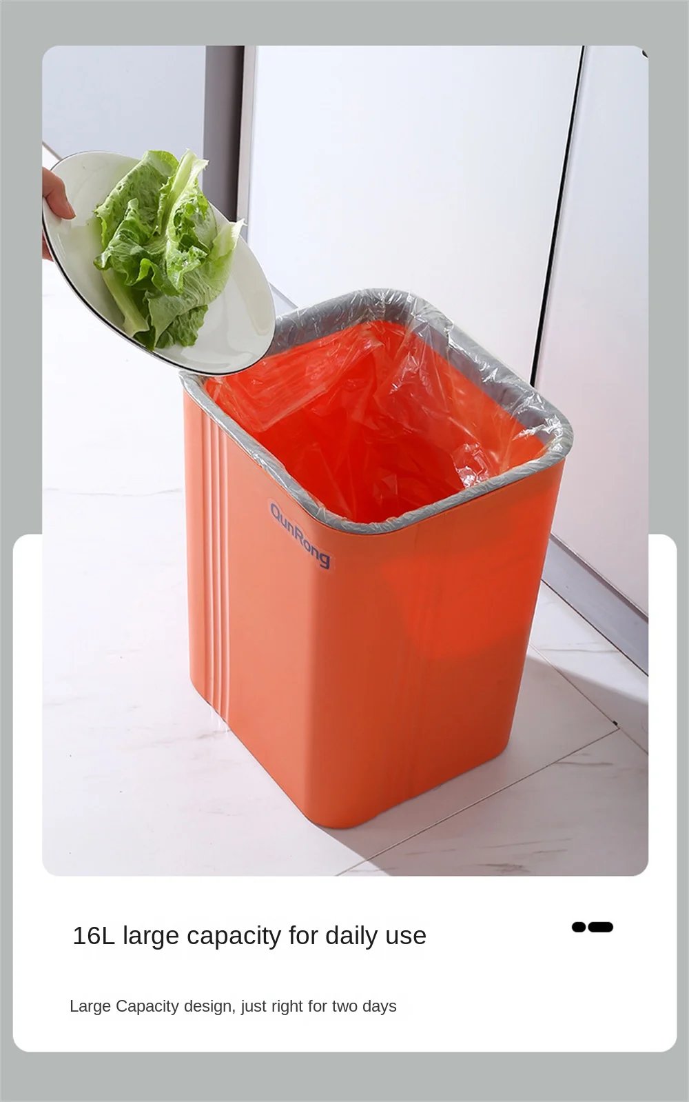 1/2PCS Kitchen Bathroom Toilet Trash Can Simple 8l/12l/16l Garbage Basket Narrow Seam Sensor Bin Large Capacity Trash Bin