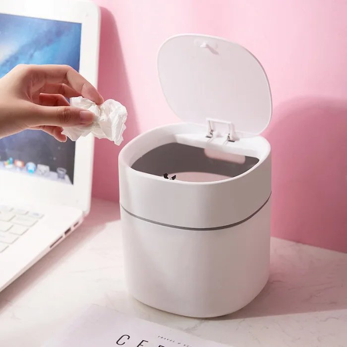 2L Mini Waste Bins Desktop Garbage Basket Home Table Plastic Trash Can Bathroom Cosmetic Dustbins Bedroom Sundries Box для кухни