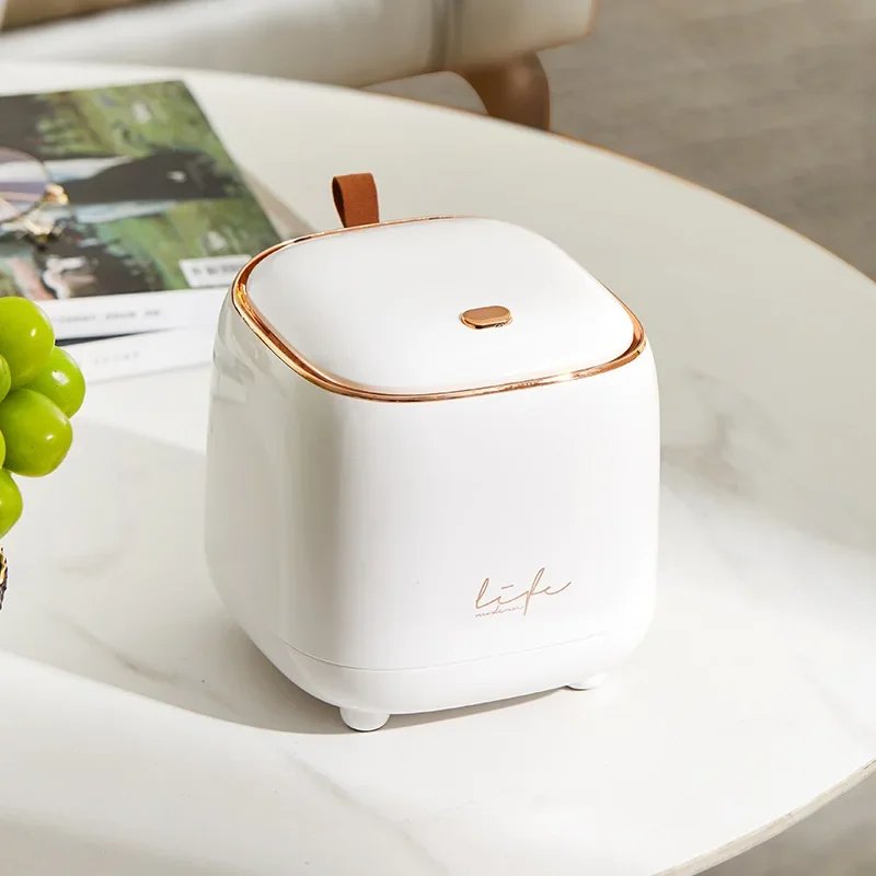 New Light Luxury Pressing Desktop Trash Can Double-layer Coffee Table Bomb Cover Small Storage Bucket New Light Luxury Pressing Desktop Trash Can Double-layer Coffee Table Bomb Cover Small Storage Bucket