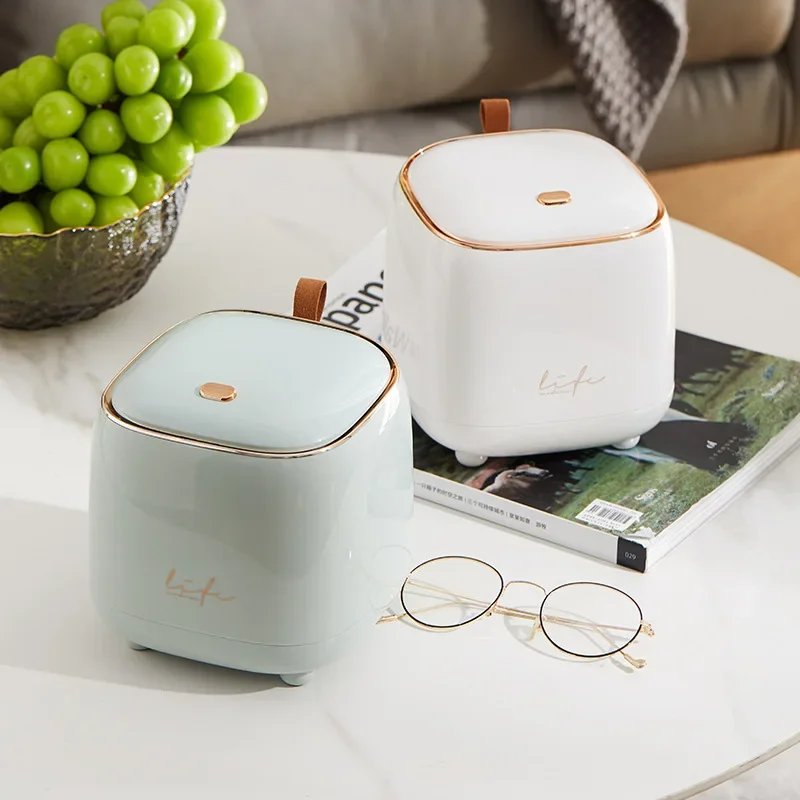 New Light Luxury Pressing Desktop Trash Can Double-layer Coffee Table Bomb Cover Small Storage Bucket New Light Luxury Pressing Desktop Trash Can Double-layer Coffee Table Bomb Cover Small Storage Bucket