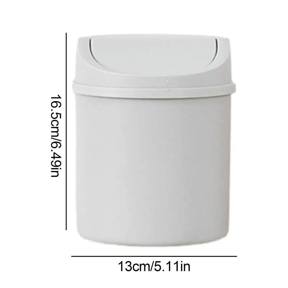 Desktop Small Trash Can Convenient Garbage Bin Household Press Covered Household Small Garbage Bin Paper Basket Table Trash Bin