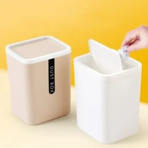 Kreativer Mini-Mülleimer, kleiner Abfalleimer für den Schreibtisch, Kunststoff-Abfallkorb für Zuhause und Büro, Tischabfallbehälter, Staubbehälter, Aufbewahrungstonne.