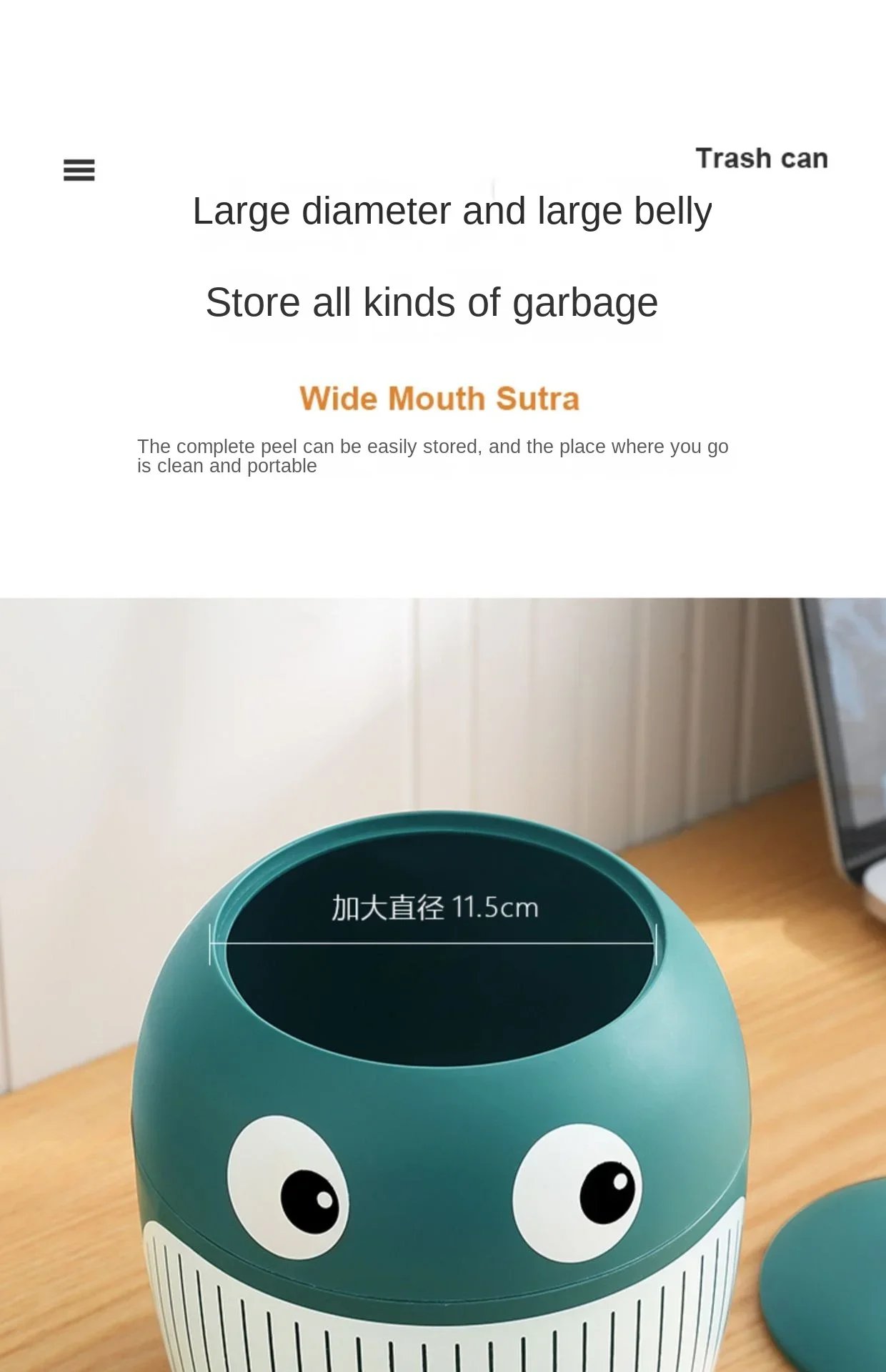 Mini Desktop Bin Little Whale Cute Trash Can with Cover Office Table Bedroom Garbage Can Workspace Storage Box Garbage Bucket