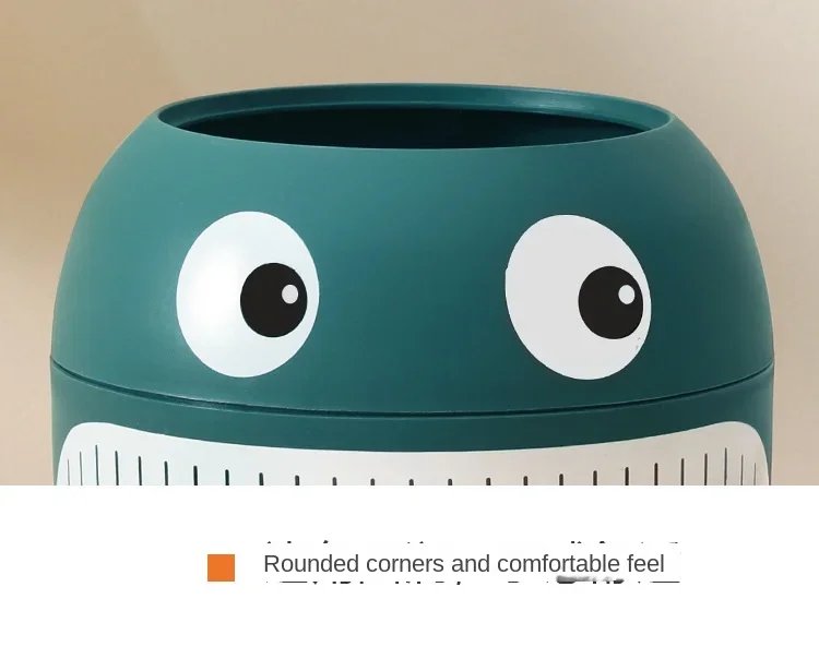Mini Desktop Bin Little Whale Cute Trash Can with Cover Office Table Bedroom Garbage Can Workspace Storage Box Garbage Bucket