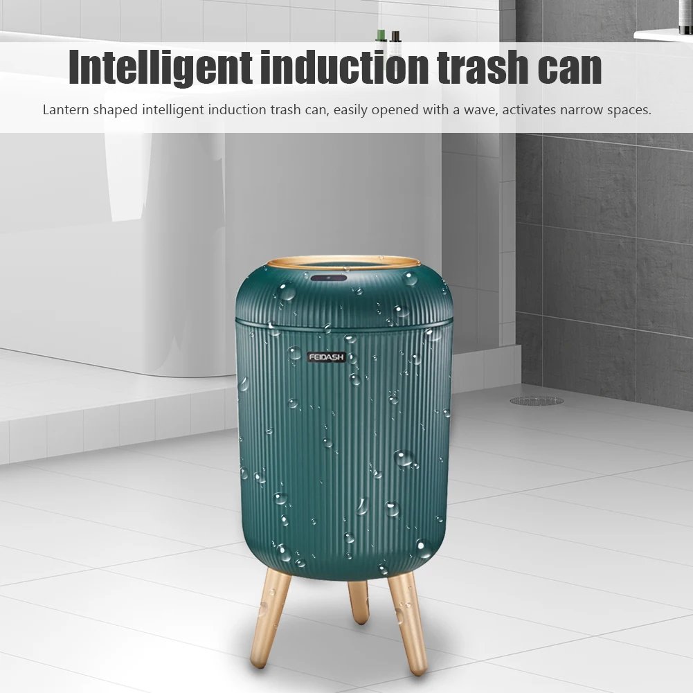 10L Smart Dustbin with Lid Automatic Sensor Trash Can Wastebasket Electric Garbage Bin for Kitchen/Bedroom/Living Room/Office