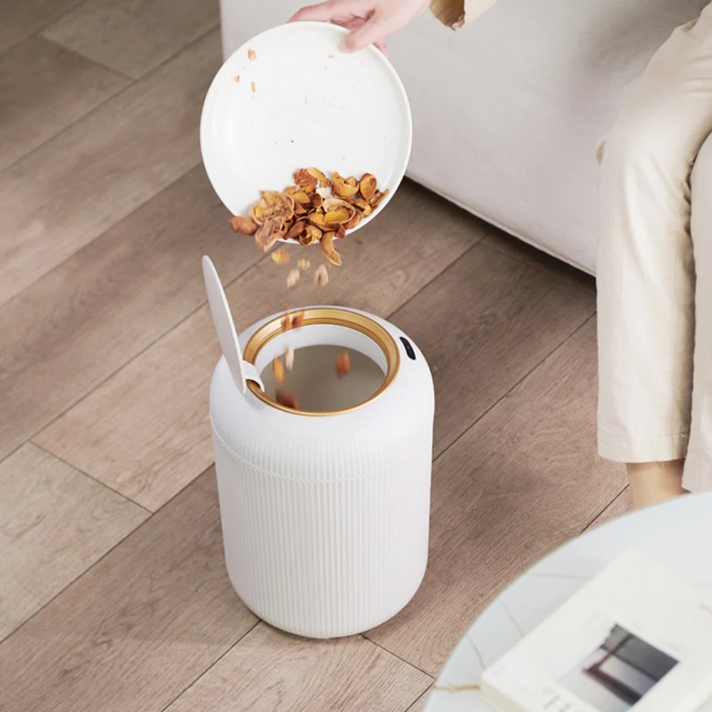 10L Smart Dustbin with Lid Automatic Sensor Trash Can Wastebasket Electric Garbage Bin for Kitchen/Bedroom/Living Room/Office