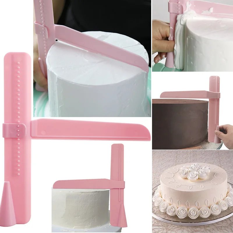 Cake Scraper Smoother Adjustable Fondant Spatulas Cake Edge Smoother Cream Leveling Device DIY Baking Tools Cakes Pastry Spatula Cake Scraper Smoother Adjustable Fondant Spatulas Cake Edge Smoother Cream Leveling Device DIY Baking Tools Cakes Pastry Spatula