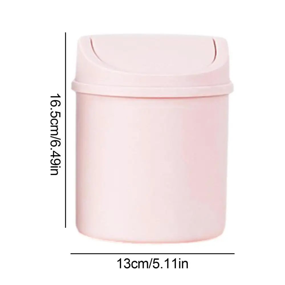 Mini Small Waste Bin With Lid Desktop Storage Box Home Garbage Basket Table Trash Bin Small Trash Can Wastebasket