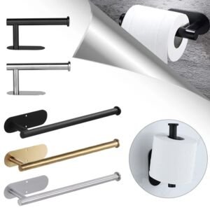 Toilettenpapierhalter Badezimmer Papiertuchhalter Klebend Saugfähiger Papierhalter WC Küchenzubehör Aufbewahrungszubehör