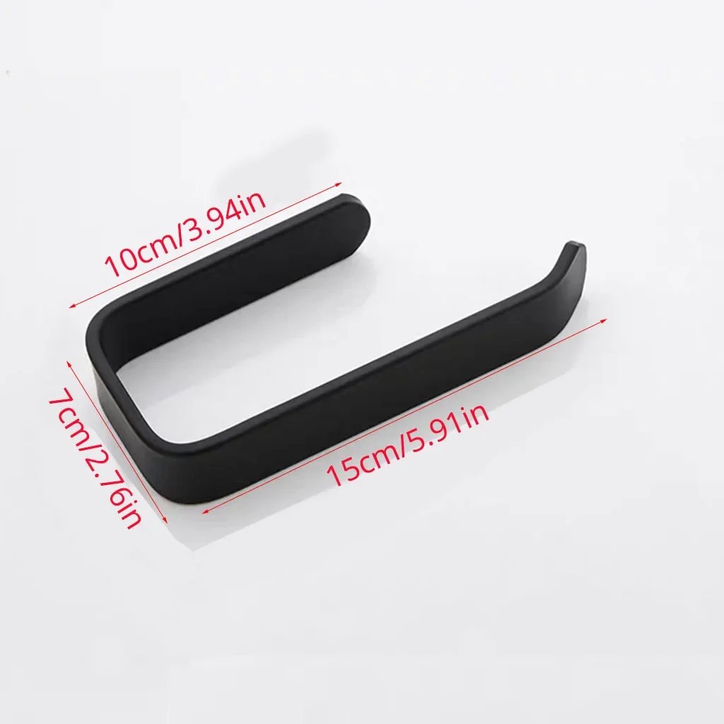 Adhesive Toilet Paper Holder Plastic Toilet Paper Roll Holder No Drilling Toilet Tissue Dispenser for Washrooms Bathroom Kitchen