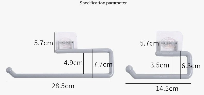 Kitchen Paper Roll Holder Bathroom Toilet Pape Storage Rack Towel Rack Cabinet Rag Hanging Holder Self-adhesive Kitchen Hook