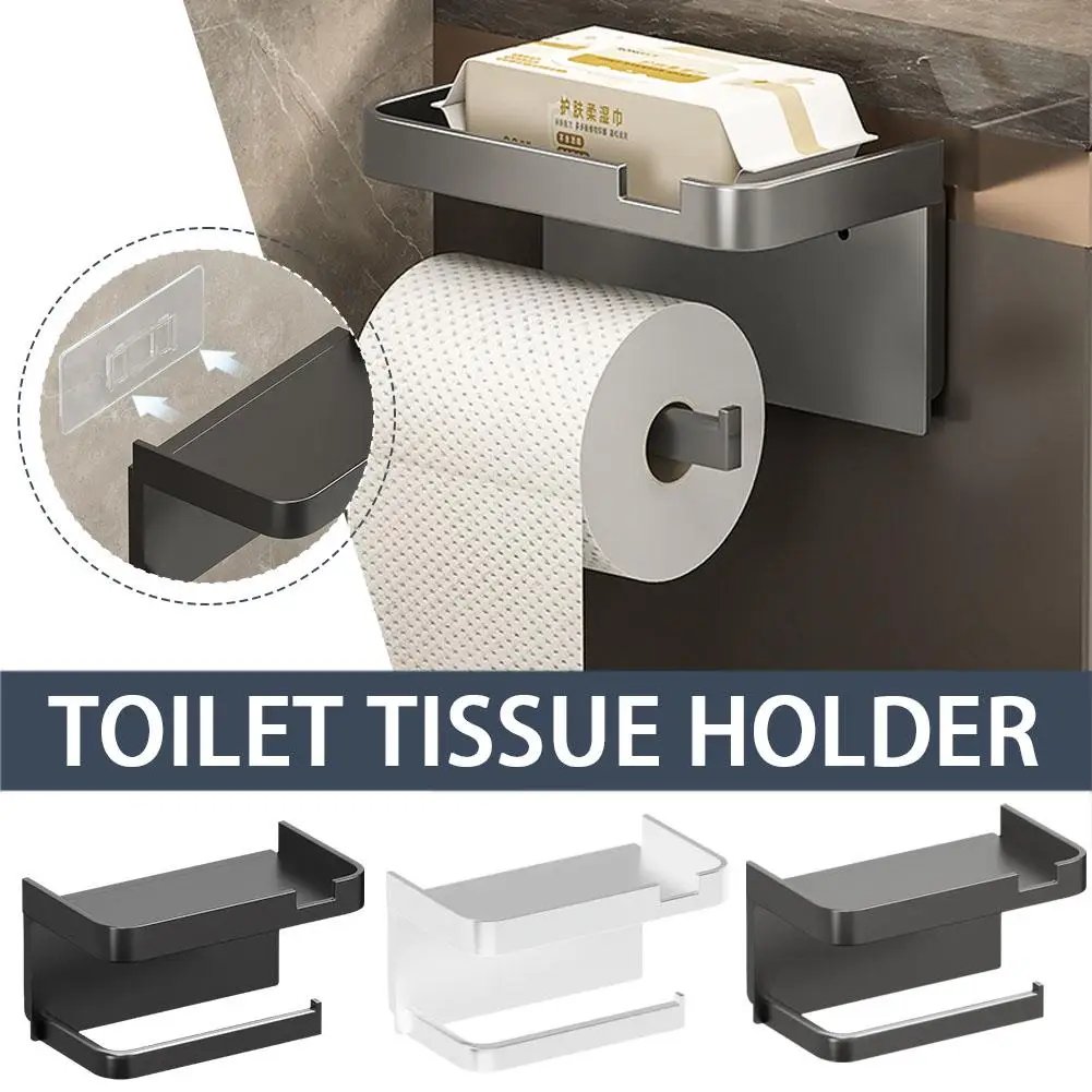 Wall Mounted Toilet Paper Holder Rustproof Thickened Plastic Storage Rack For Bathroom Kitchen Toilet Paper Roll Holder Wall Mounted Toilet Paper Holder Rustproof Thickened Plastic Storage Rack For Bathroom Kitchen Toilet Paper Roll Holder
