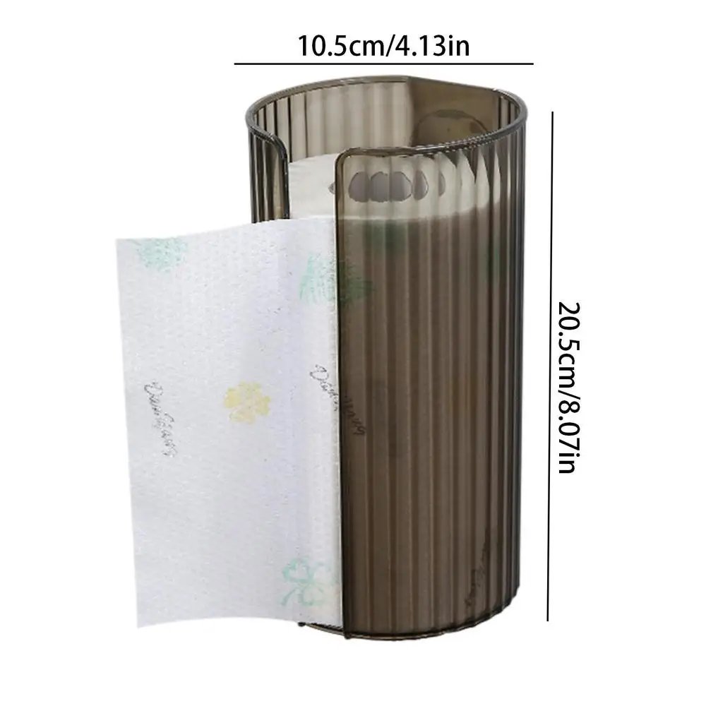 Wall-mounted Bathroom Tissue Box Transparent Kitchen Paper Storage Case Punch-free Toilet Napkins Holder Organizer Case