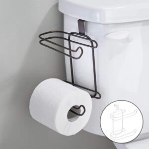 Metall-Toilettenpapierhalter Badezimmer Tissue-Rollen-Halter Küchenaufbewahrungsregal doppellagiger Toilettenpapier-Speicherregal.