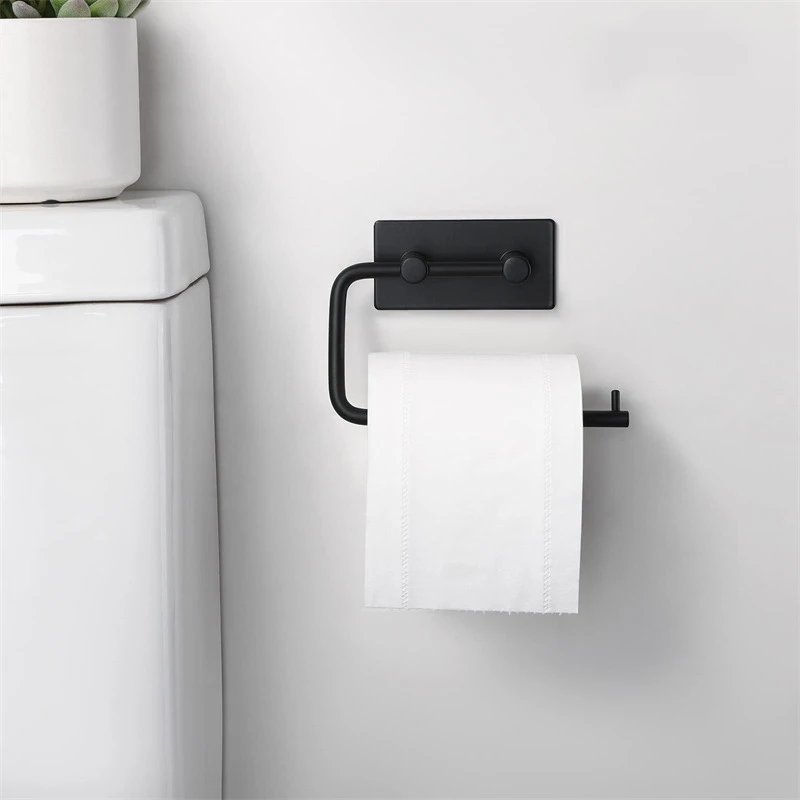 Plastic Tissue Holder Hook Bathroom Toilet Free Punching Roll Paper Holder Toilet Wall Mounted Tissue Holder for Home