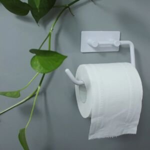 Kunststoff-Tissue-Halter-Haken Badezimmer Toilettenhalter für die Wandmontage ohne Bohren, Toilettenrollenhalter für Zuhause