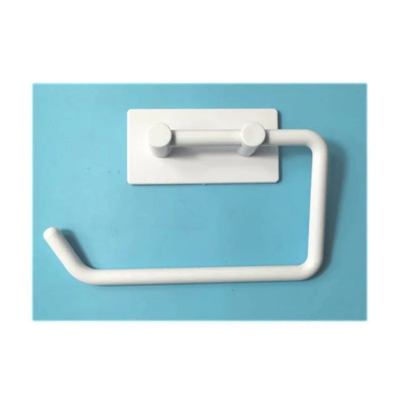 Plastic Tissue Holder Hook Bathroom Toilet Free Punching Roll Paper Holder Toilet Wall Mounted Tissue Holder for Home