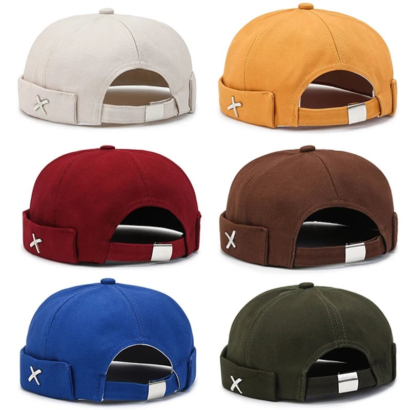 Vintage Men's Summer Cotton Brimless Skullies Cap Street Portable Docker Hats Multipurpose Beanie Hat Hip Hop Hats Japanese INS Vintage Men's Summer Cotton Brimless Skullies Cap Street Portable Docker Hats Multipurpose Beanie Hat Hip Hop Hats Japanese INS