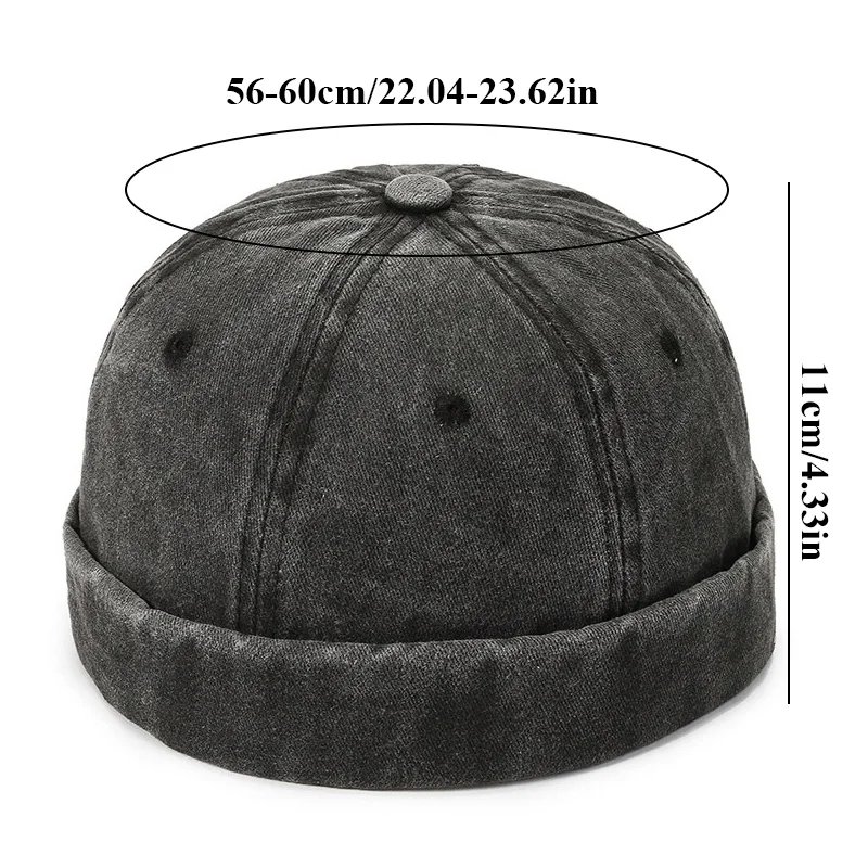 Vintage Men's Summer Cotton Brimless Skullies Cap Street Portable Docker Hats Multipurpose Beanie Hat Hip Hop Hats Japanese INS Vintage Men's Summer Cotton Brimless Skullies Cap Street Portable Docker Hats Multipurpose Beanie Hat Hip Hop Hats Japanese INS