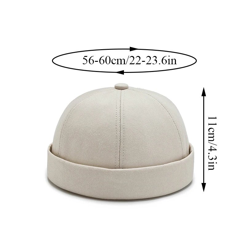 Vintage Men's Summer Cotton Brimless Skullies Cap Street Portable Docker Hats Multipurpose Beanie Hat Hip Hop Hats Japanese INS Vintage Men's Summer Cotton Brimless Skullies Cap Street Portable Docker Hats Multipurpose Beanie Hat Hip Hop Hats Japanese INS