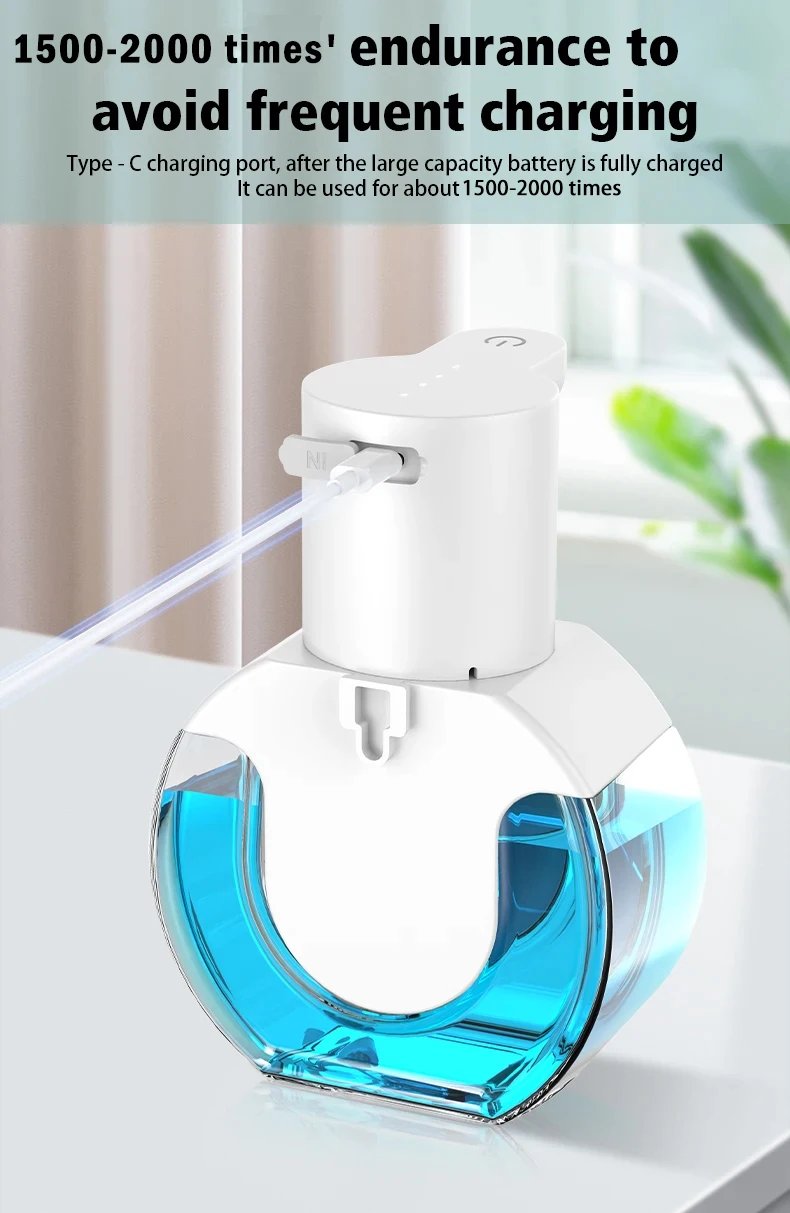 Smart Foam Soap Dispenser USB Charging Touchless Hand Washer Automatic Induction Sensor 8000mAh Foam Hand Washer For Home