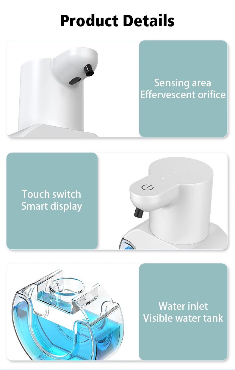 Smart Foam Soap Dispenser USB Charging Touchless Hand Washer Automatic Induction Sensor 8000mAh Foam Hand Washer For Home