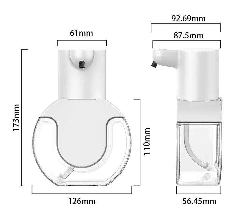Smart Foam Soap Dispenser USB Charging Touchless Hand Washer Automatic Induction Sensor 8000mAh Foam Hand Washer For Home