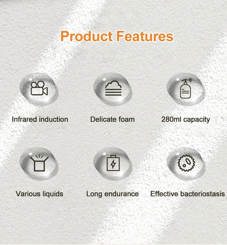 Automatic Induction Foam Soap Dispenser Smart Liquid Soap Dispenser Auto Touchless USB Charging Hand Washer for Kitchen Bathroom