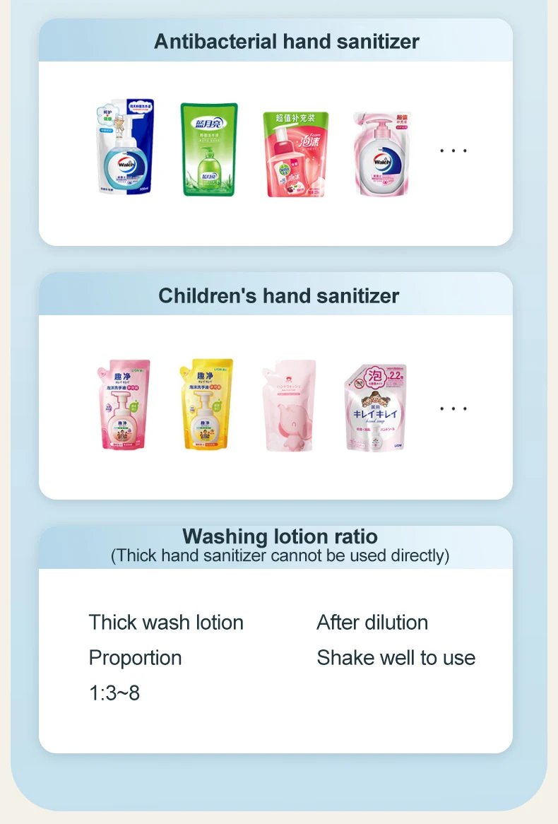 Automatic Induction Foam Soap Dispenser Smart Liquid Soap Dispenser Auto Touchless USB Charging Hand Washer for Kitchen Bathroom