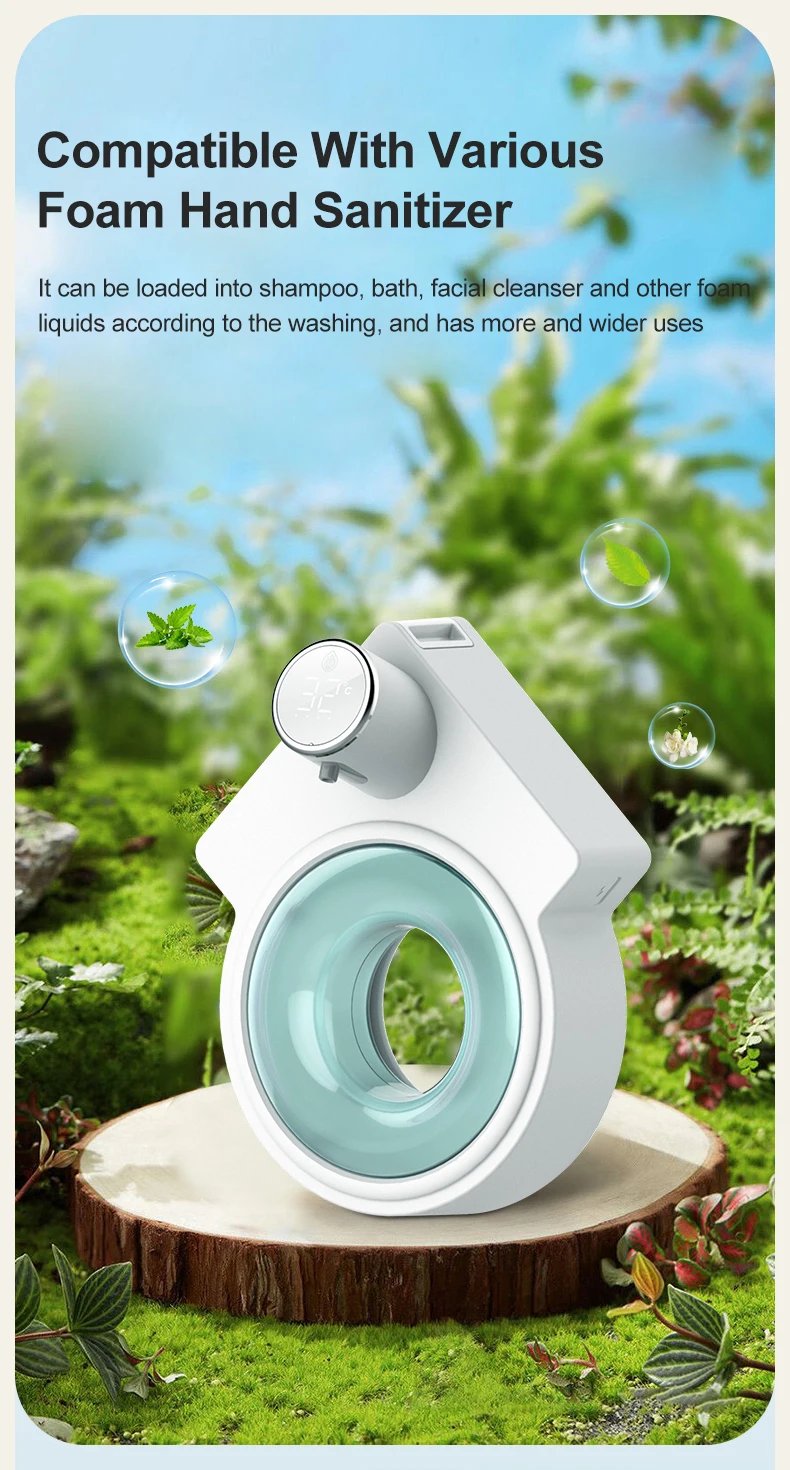 Automatic Induction Foam Soap Dispenser Smart Liquid Soap Dispenser Auto Touchless USB Charging Hand Washer for Kitchen Bathroom