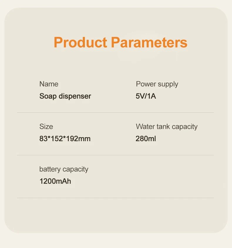 Automatic Induction Foam Soap Dispenser Smart Liquid Soap Dispenser Auto Touchless USB Charging Hand Washer for Kitchen Bathroom