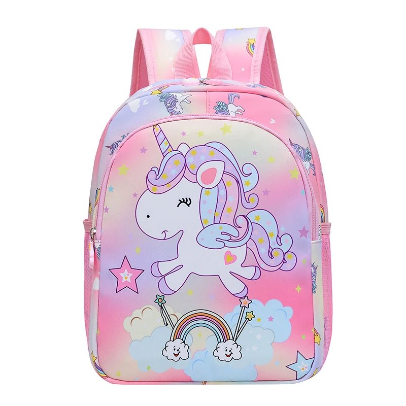 A girl's super pretty unicorn decorative pattern fashion trend children's backpack suitable for school and everyday use