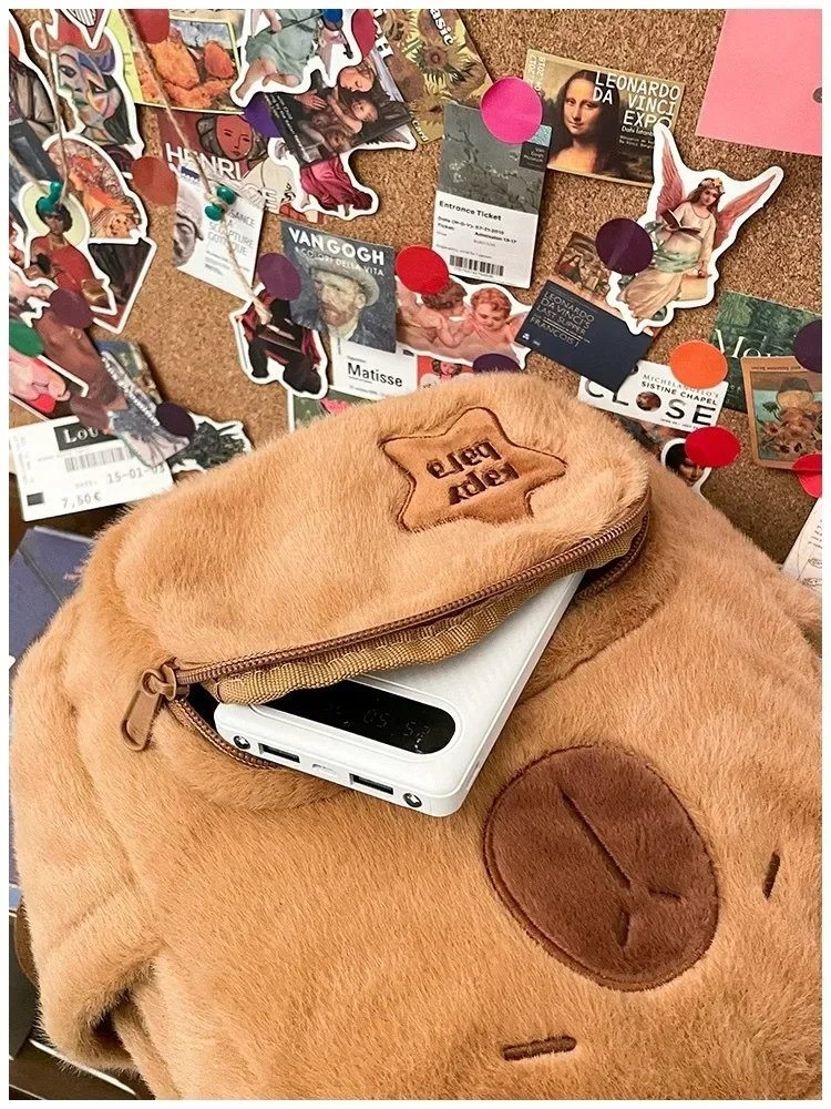 Student School Bag Capibala Plush Capybara Bag Casual All-match Fur Bag Large Capacity Backpack School Bag Mochila Student School Bag Capibala Plush Capybara Bag Casual All-match Fur Bag Large Capacity Backpack School Bag Mochila
