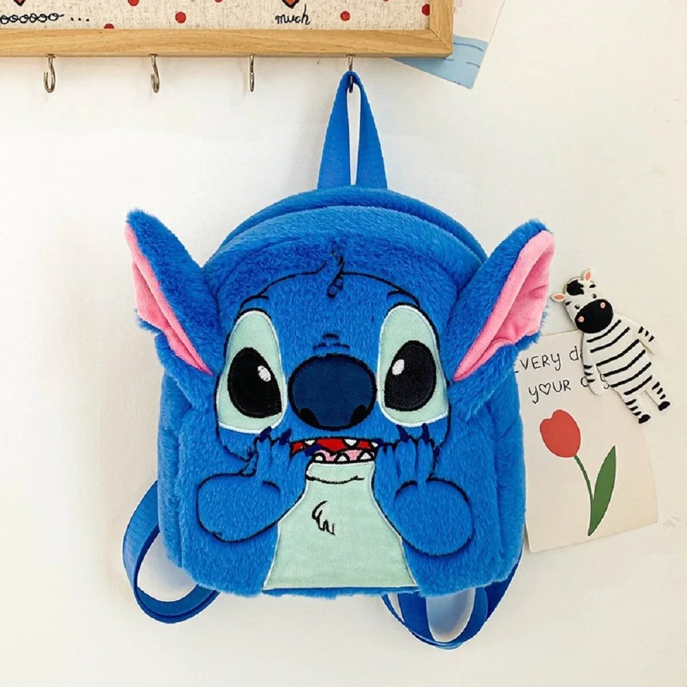 Disney Stitch Plush Backpack Ins Japanese Funny Cartoon Schoolbag Large-Capacity Student Backpack Kindergarten Bag Child Gift Disney Stitch Plush Backpack Ins Japanese Funny Cartoon Schoolbag Large-Capacity Student Backpack Kindergarten Bag Child Gift