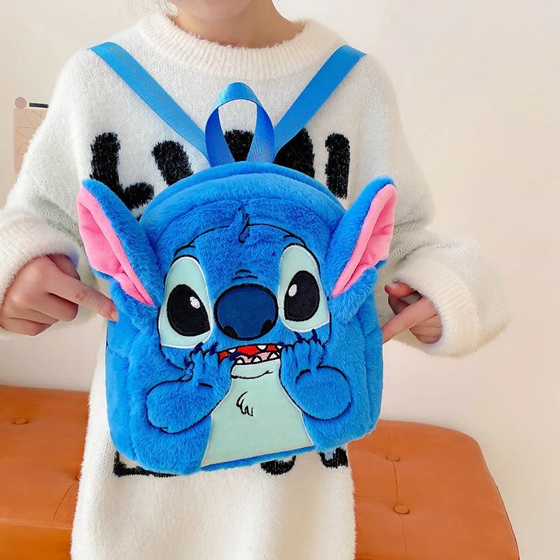 Disney Stitch Plush Backpack Ins Japanese Funny Cartoon Schoolbag Large-Capacity Student Backpack Kindergarten Bag Child Gift Disney Stitch Plush Backpack Ins Japanese Funny Cartoon Schoolbag Large-Capacity Student Backpack Kindergarten Bag Child Gift