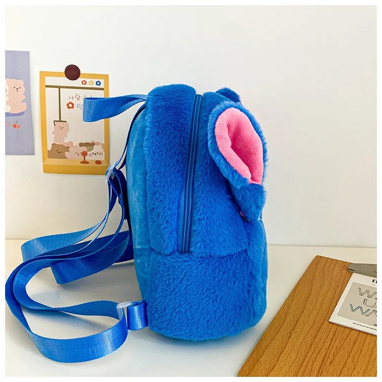 Disney Stitch Plush Backpack Ins Japanese Funny Cartoon Schoolbag Large-Capacity Student Backpack Kindergarten Bag Child Gift Disney Stitch Plush Backpack Ins Japanese Funny Cartoon Schoolbag Large-Capacity Student Backpack Kindergarten Bag Child Gift