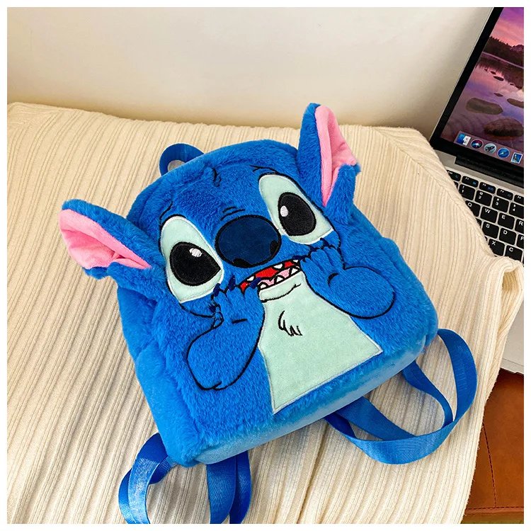 Disney Stitch Plush Backpack Ins Japanese Funny Cartoon Schoolbag Large-Capacity Student Backpack Kindergarten Bag Child Gift Disney Stitch Plush Backpack Ins Japanese Funny Cartoon Schoolbag Large-Capacity Student Backpack Kindergarten Bag Child Gift