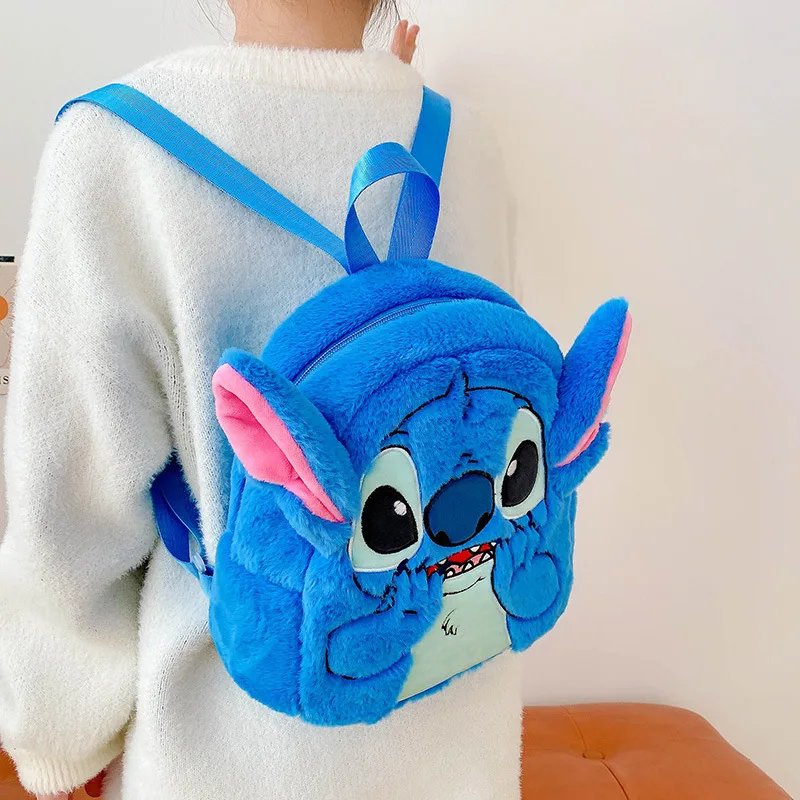 Disney Stitch Plush Backpack Ins Japanese Funny Cartoon Schoolbag Large-Capacity Student Backpack Kindergarten Bag Child Gift Disney Stitch Plush Backpack Ins Japanese Funny Cartoon Schoolbag Large-Capacity Student Backpack Kindergarten Bag Child Gift