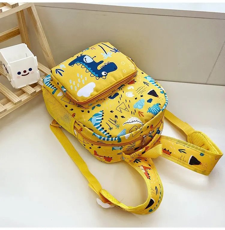 Lightweight Dinosaur Print School Backpack For Preschool Boys And Girls