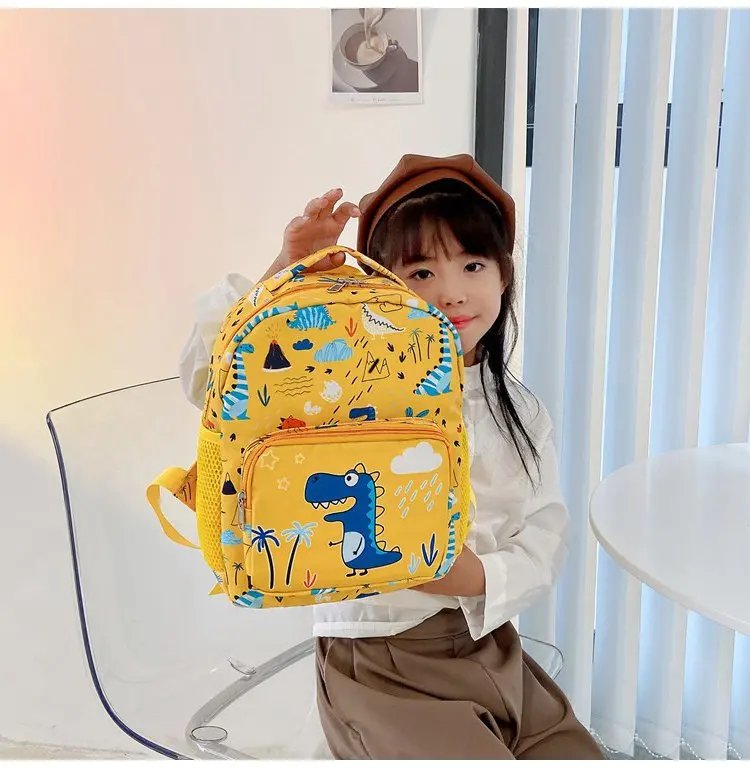 Lightweight Dinosaur Print School Backpack For Preschool Boys And Girls