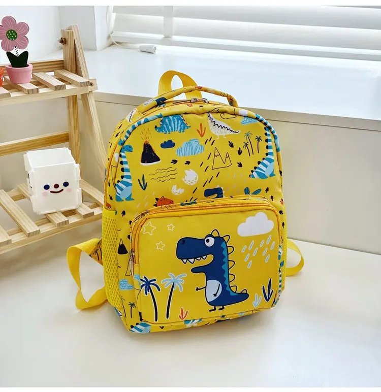 Lightweight Dinosaur Print School Backpack For Preschool Boys And Girls