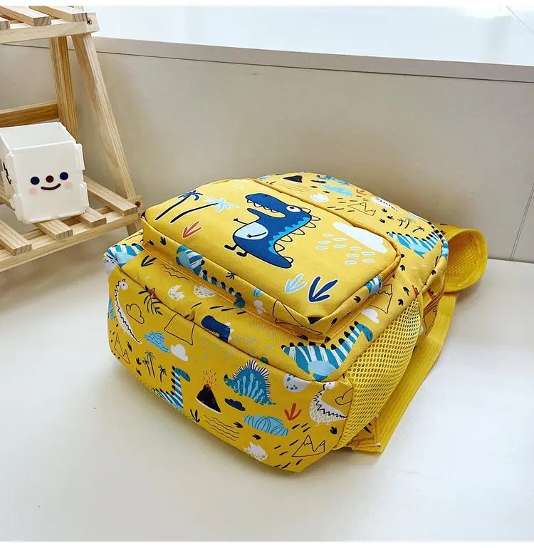 Lightweight Dinosaur Print School Backpack For Preschool Boys And Girls